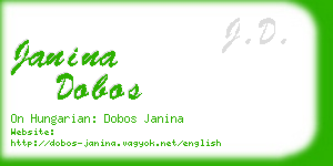 janina dobos business card